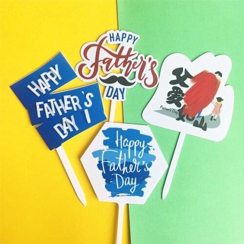 Cake Deocration Happy Fathers Day Acrylic Cake Toppers Dessert Decor for Father`s Cake Decor Gift for Super Dad cupcake toppers