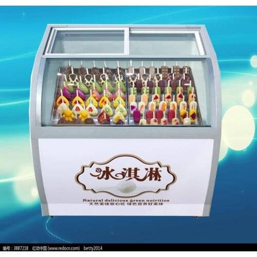 Large Capacity Popsicle Showcase Refrigerator Commercial Ice Porridge Freezer 6 Round Barrels Ice Cream Display Cabinet