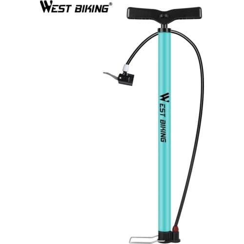 WEST BIKING Bike Pump 160Psi High Pressure Presta Schrader Foot Bicycle Pump Tire Air Inflator Bisiklet Aksesuar MTB Bike Pump