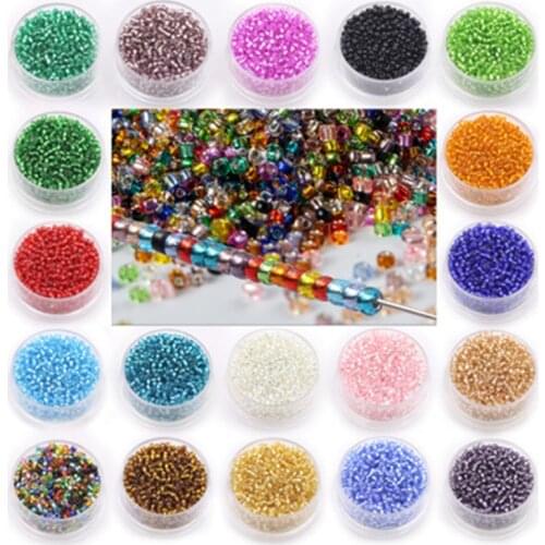 1box 2MM Seed Beads Czech Cylindrical Glass Tube Bugle Beads For Necklace Bracelets Loose Beads DIY Jewelry Making