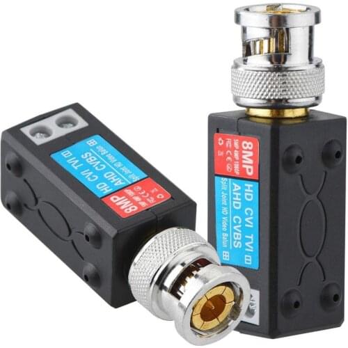 1Pairs AHD/TVI/CVI CCTV Twisted BNC Passive Video Balun Transceiver COAX CAT5 Camera UTP Cable Coaxial