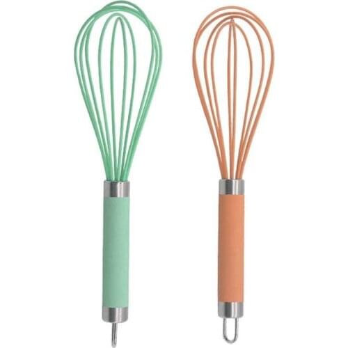 12inch Balloon Wire Whisk Manual Egg Beater Mixer Kitchen Accessories Silicone Whisk Non Slip Manual Egg Whisk
