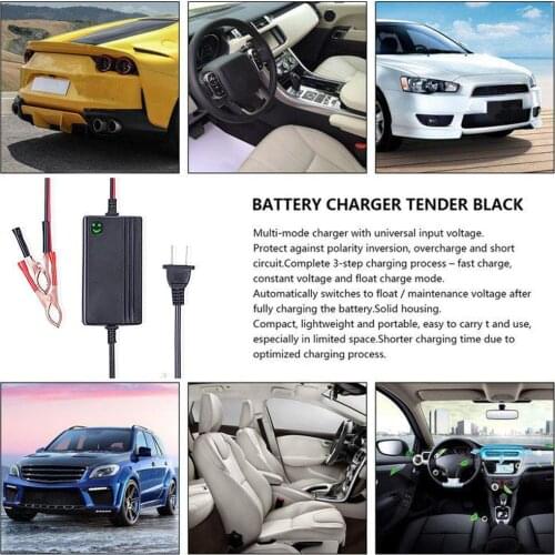 12v portable smart charger lead-acid battery smart charger universal Car Battery with Motorcycle input voltage Charger H3T2