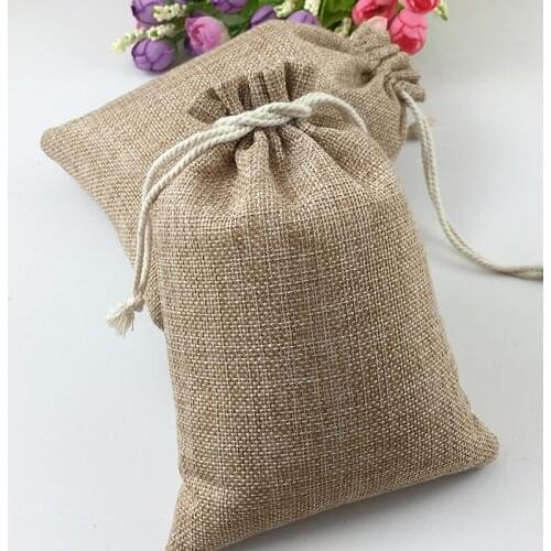 13x18cm 100pcs Cotton Drawstring Bag Jute Bags Small Bags For Women/food/jewelry Packaging Bags Pouches Gift Packing Bag Display