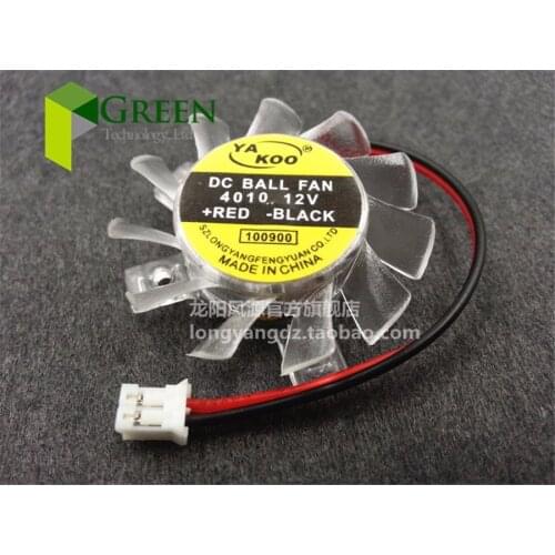 2pcs High quality ultra quiet 4010 Graphics card fan blade 35MM Diameter 25/26/27mm Hole Pitch 12V 0.1A fan blade 2pin