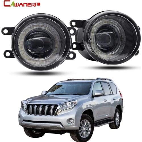 2 X Car Right + Left Fog Light Assembly LED Angel Eye Fog Driving Lamp DRL 30W 12V For Toyota Land Cruiser Prado J150 2009-2013