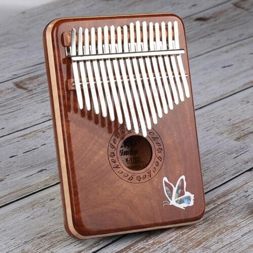 2020 New arrival 17 Keys Kalimba Mbira African Mahogany Finger Thumb Piano Wooden Keyboard Percussion Musical Instrument Gift