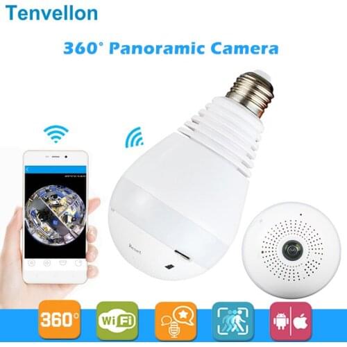 V380 Light Bulb Wifi IP Camera Security Protection Video Surveillance Light Camera 1080P Security Cameras
