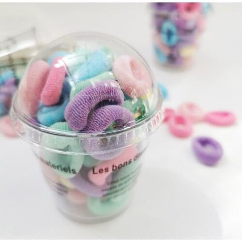 50PCS Solid Color Hair Tie Cute Mini Seamless Hair Elastic Small Hair Band Women Girls Hair Rope Hair Accessories Headwear