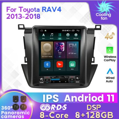 6+128G For Toyota RAV4 2012-2018 Android 10 Tesla style Car DVD Player GPS navigation Car Auto Radio Stereo Multimedia Player
