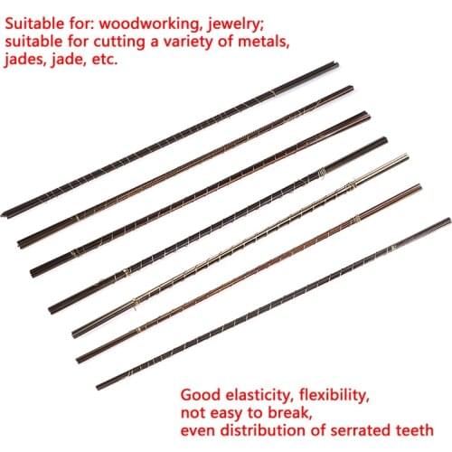 12pcs 130MM Diamond Wire Saw Blade Cutter Jewelry Metal Cutting Jig Blades Woodworking Hand Craft Tools Scroll Spiral Teeth