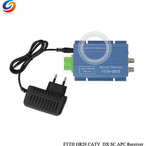 Aluminium CATV FTTH AGC Micro SC APC DX Connector with 2 output port WDM for PON FTTH OR20 CATV Fiber Optical Receiver mininodos