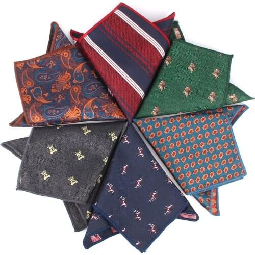 Floral Pocket Square For Men Women Jacquard Chest Towel Wedding Hanky Gentlemen Hankies Mens Suits Handkerchief Pocket Towel