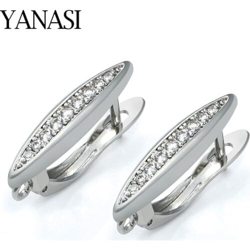 DIY Zircon Tassle Earrings Clasps Hooks for Woman Handmade Jewelry Making Accessories Fashion Earrings Hooks Findings