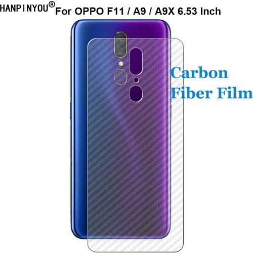 For OPPO F11 A9 A9X 6.53" Durable 3D Anti-fingerprint Ultra Thin Carbon Fiber Back Film Screen Protector (Not Tempered Glass)