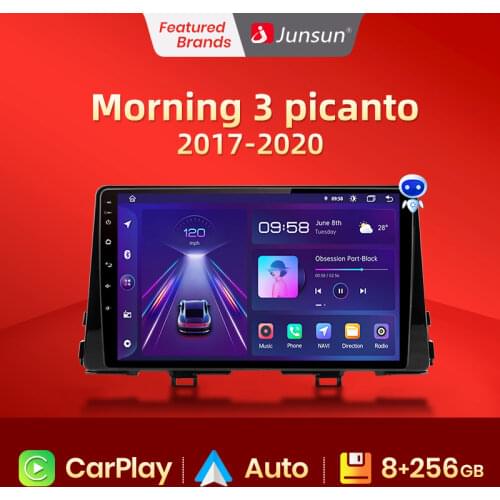 Junsun V1 Pro 4G CarPlay Android 10 4G+64G Car Radio Multimedia Player For Kia Morning 3 picanto 2017 - 2020 GPS no 2din dvd