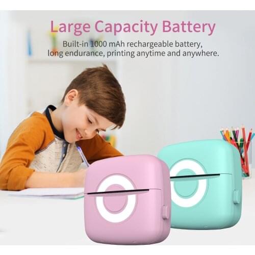 Mini Pocket Photo Printer Bluetooth Receipt Printer Portable Thermal Printing Machine for Kid Gift DIY Messages Lists
