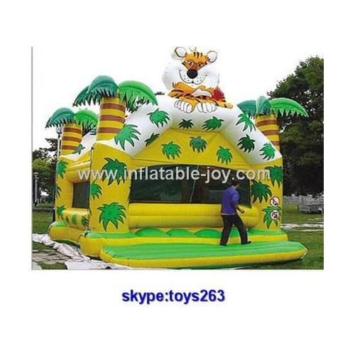 Plam tree theme beautiful printing inflatable bouncer jumper free air shipping, cheap air bouncy castle for children and adults