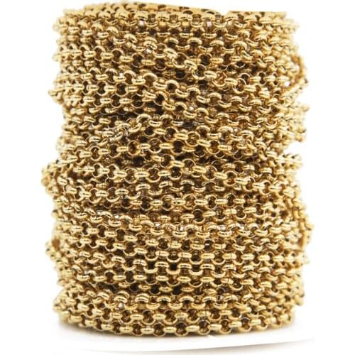 2 Meter Stainless Steel Round Chains Bracelet Link Necklace for Jewelry Making Bulk Chains DIY Accessories Bulk Wholesale