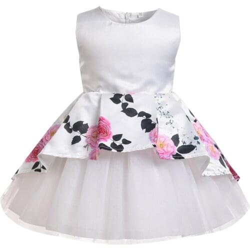 2018 summer hot sale Baby Girl Princess Dress Kids Sleeveless Dresses For Birthday and wedding party ball Gown baby girl clothes