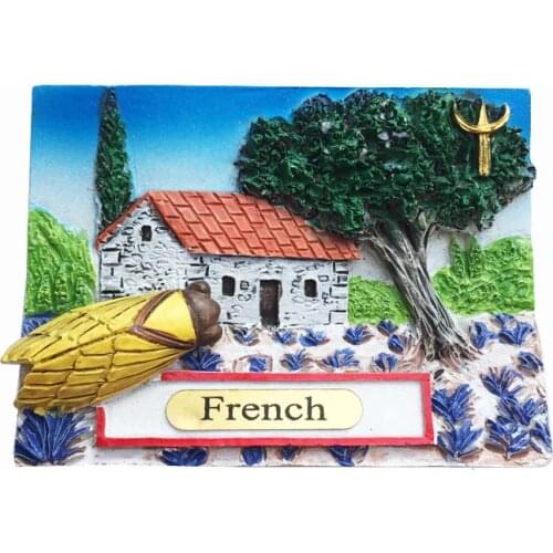 Lychee France Provence Lavender Fridge Magnet Famouse City Refrigerator Magnetic Sticker Travel Souvenirs Home Decoration