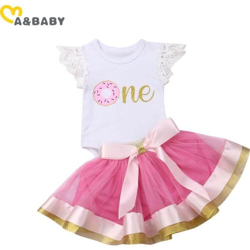 Ma&Baby 0-24M Summer Newborn Infant Baby Girl Clothes Set Birthday One Romper Bow Tutu Skirts Outfits Cute Clothing