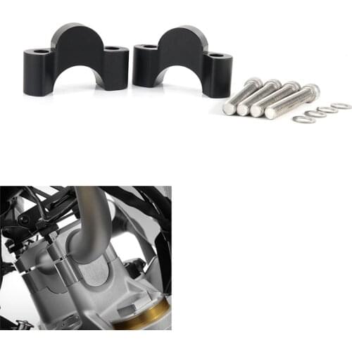 CNC Motorcycle Handlebar Riser Clamp Mounting Kit For BMW R1200R R1250R / LC R1200RS R1250RS / LC Handlebar Riser Clamp Adapter