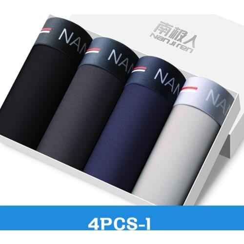 Mens Underwear Pure Cotton Graphene Antibacterial Flat Angle Breathable Loose Boxer Head Underwear Mens Shorts