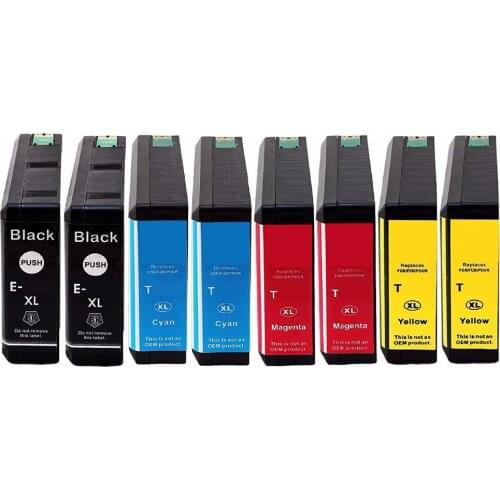 8 Pack T676XL Ink Cartridges Compatible for for Epson Workforce Wp-4020 Wp-4530 Wp-4010 Wp-4023 Wp-4090 4520 Wp4533 4590 Printer