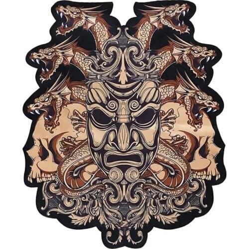 Oversized Faucet Fashion Printing Patch for Clothing Accessories Floral skull Applique Sew on DIY Supplies