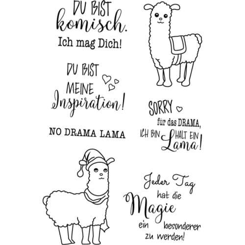 German Alpaca stamp Clear Stamp for Scrapbooking Transparent Silicone Rubber DIY Photo Album Decor A136