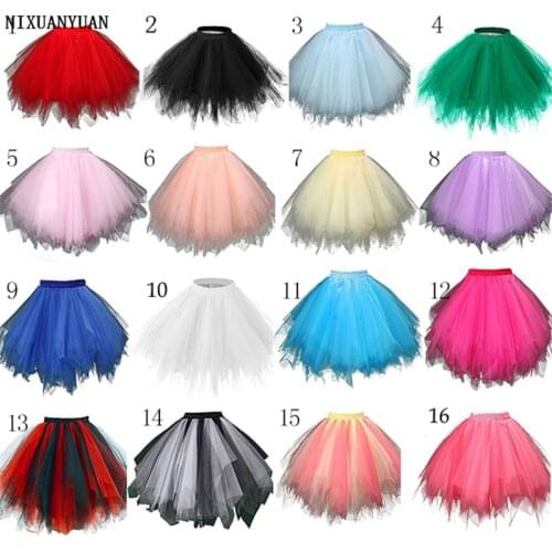NIXUANYUAN In Stock Multi Colored Short Petticoat Tulle Crinoline 2021 Hot Sale Underskirt For Girl Cheap Wedding Accessories