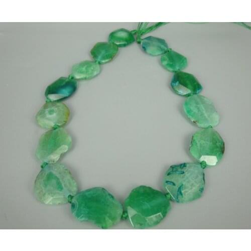 2017 New Greem Slice Edge Pendant Necklace Women Stone Slice Pendant Accessories Super Popularity European Fashion Jewelry