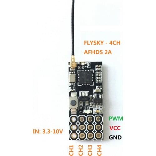 New Arrival FS2A 4CH AFHDS 2A Mini Compatible Receiver PWM Output for Flysky i6 i6X i6S / FS-i6 FS-i6X FS-i6S Transmitter