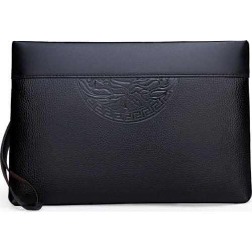 New Design Mens Day Clutch Soft Envelop Bag Big Capacity Handbag Messenger Bag Male Travel Bag Casual Tote