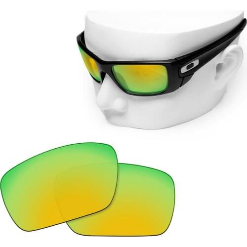 OOWLIT Polarized Replacement Lenses of 24K Gold Mirror for-Oakley Fuel Cell Sunglasses