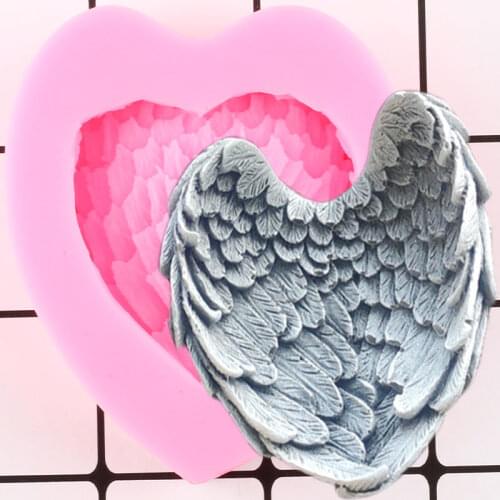 Angel Wings Silicone Molds Wedding Fondant Cake Decorating Tools Soap Polymer Clay Candle Mold Candy Chocolate Gumpaste Moulds