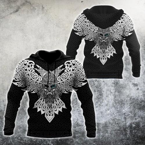Odin Viking God And Raven Tattoo 3D All Over Printed Men Hoodie Unisex Casual Jacket Pullover Streetwear sudadera hombre DW0420
