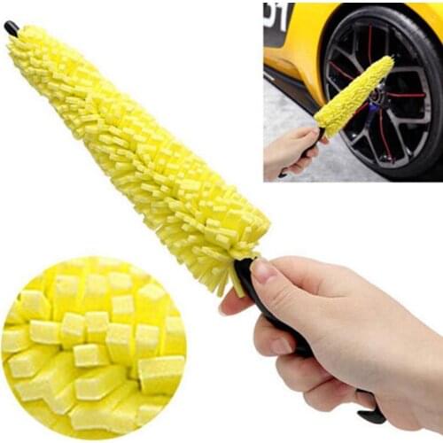 Universal Auto Car Accessories Car Rims Care Tire Wheel Handle Plastic Vehicle Wheel Sponge Washing Cleaning Brush Washing W2Z4