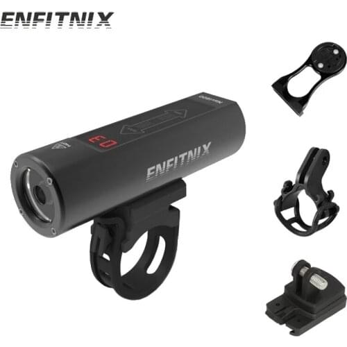 Enfitnix Navi600 USB Rechargeable Bicycle Headlights Night Cycling Front Light Road MTB Bike Smart Headlight with Rear Light Set