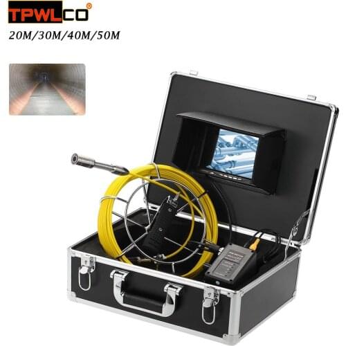 20M 30M 40M 50M Sewer Pipe Inspection Video Camera, 8GB SD Card Drain Sewer Industrial Endoscope Support Video Recording