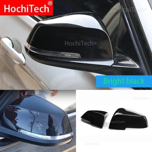 Replace the original car rear view mirror cover bright high quality black mirror cover For BMW 2 Series F22 F23 2014-up