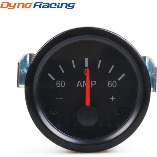 2" 52mm Car 60-0-60 AMP Meter Pointer Ammeter Yellow Light AMP Gauge Car Meter Car Gauge BX101931