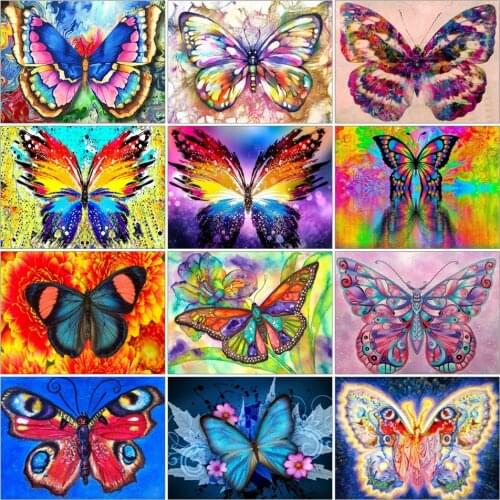 AZQSD Diamond Painting Butterfly Animal Cross Stitch 5d Diy Diamond Embroidery Sale Art Needlework Gift Home Decoration