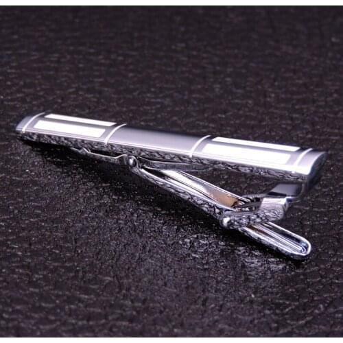 Free delivery, high quality mens and womens clothing brand tie clip, brand new fashionable silvery tie clip