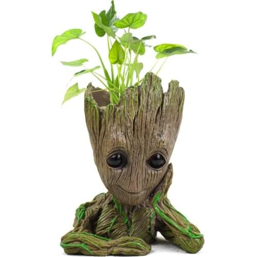 Poke Flower Pot Action Figures Planter Figurines Plants Patrol Tree Man Toy Pen Pot Garden Decortion Children Birthday Gift