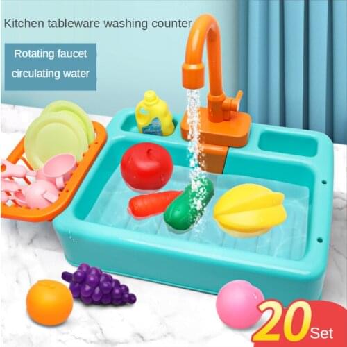 Childrens Play House Toys Simulation Dishwasher Mini Kitchenware Puzzle Electric Plastic Kitchen Toy Parent-child Interaction