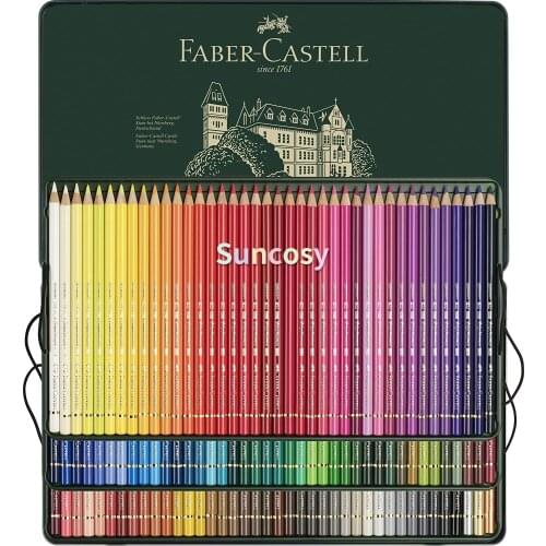 Faber-Castell Polychromos Artists' Color Pencils - Tin of 120 Colors - Premium Quality Artist Pencils