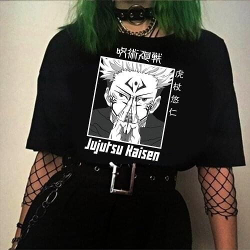 Janpanese Anime Jujutsu Kaisen Yuji Itadori Printed Short Sleeve T-Shirt