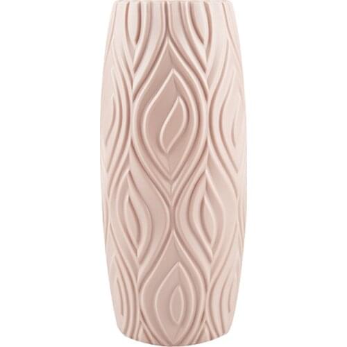 Hot Shatterproof Nordic Vase Imitation Ceramic Flower Pot Individuality Vases for Decoration Arrangement Home Room Office Decor